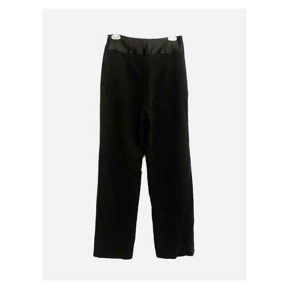 Jonathan Simkhai Ariah Front Split Hem Pants Black 8 - Picture 3 of 11